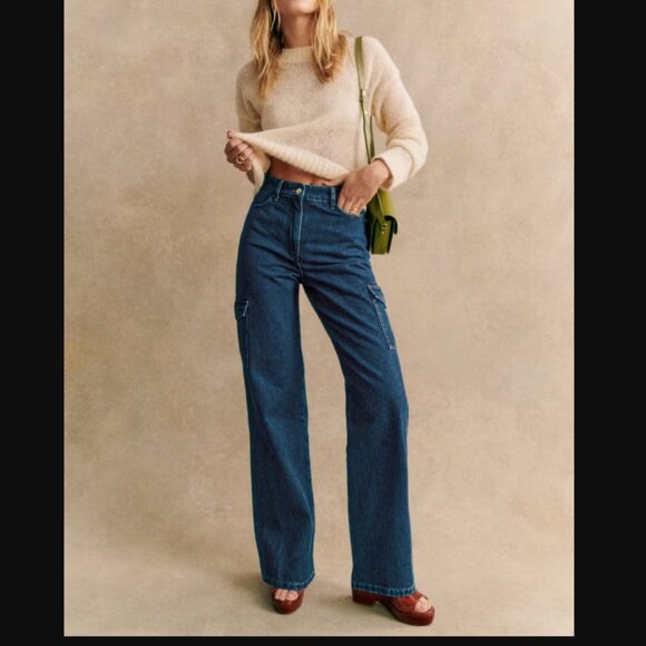 Sezane Flint Trousers - Cargo Jeans Size 40 - Picture 1 of 4